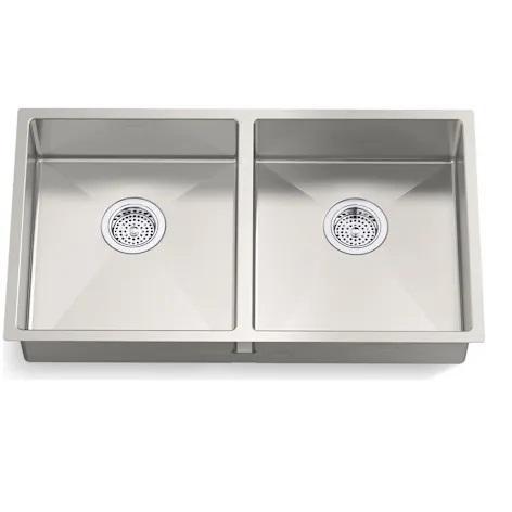 Kohler K-33160-NA Double Basin Stainless Steel Kitchen Sink - MSRP $798