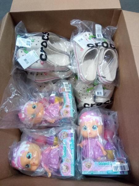 General Merchandise - Crocs Unisex Crocband Clogs, Cry Babies Frozen Frutti Violet Dolls - MSRP $464