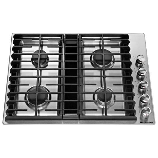 KitchenAid KCGD500GSS Natural Gas Cooktop - MSRP $2,248