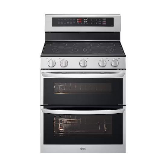 Salvage - LG Smart Electric Glass-Ceramic Top Range with ProBake Convection and Air Fryer Double Oven - MSRP $1,907