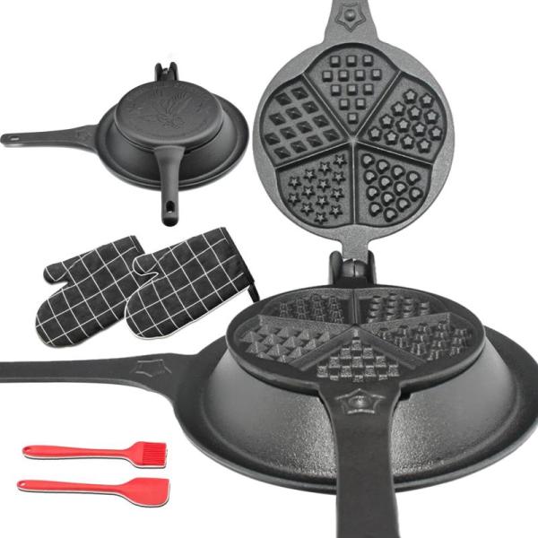 Kitchen - Retro Waffle Iron, Staub Ceramic Baking Dish Set, Farberware Covered Stockpot - MSRP $1,050