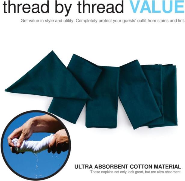 Cotton Twill Cloth Napkins TERQUOISE size 18"x18"MSRP- $9720