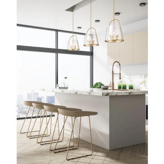 Z-Lite 3041P18-MGLD Taper Candle Pendant - MSRP $550