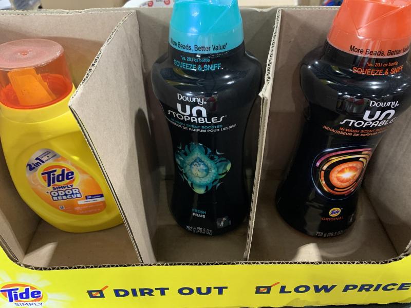 General Merch - Downy Scent Booster Beads, Gain Scent Booster Beads, Tide Liquid Laundry Detergent,  - MSRP $1,548