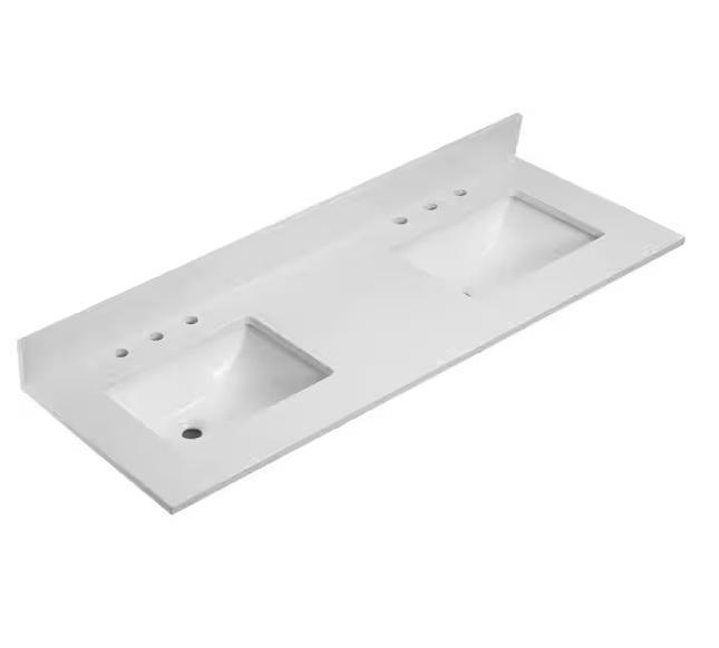 Plumbing - YASINU Double Vanity Sink, AKDY, SVOPES, RKZHOPT, eModernDecor, Glacier Bay, Elima-Draft - Est Retail $2,805