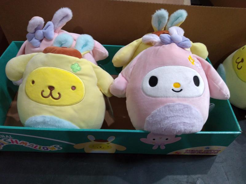 Toys - Squishmallows Official 8in Hello Kitty My Melody in Bunny Suits & Pompompurin in Easter Bunny Suits -MSRP $3,416
