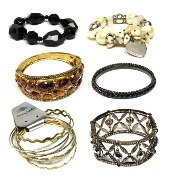 Rhinestone Glass Metal Mixed Wholesale Women Bracelets Cuffs Bangles