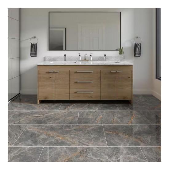 Flooring & Rugs - Daltile Shoregaze Sapphire 24 in. x 48 in. Polished Porcelain Tile - Est Retail $1,144- 1plt