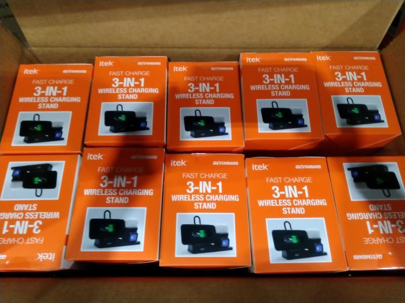 Electronics - Itek 3in1 Wireless Charging Stands, SoundLogic XT Gaming Headphones, Wireless Headsets - MSRP $1,094