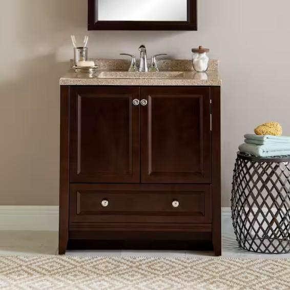 Kichen & Bath - Glacier Bay Vanity Combos, Glacier Bay Delridge Linen Tower - Est Retail $1,788- 1plt