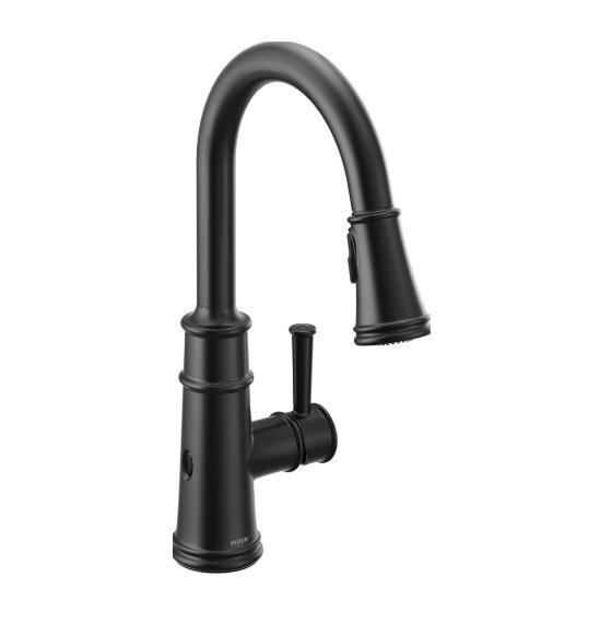 Unprocessed Manifested AMZ LPN Pallet - Moen Belfield Matte Black Touchless Kitchen Faucet, Electric Box - MSRP $2,588