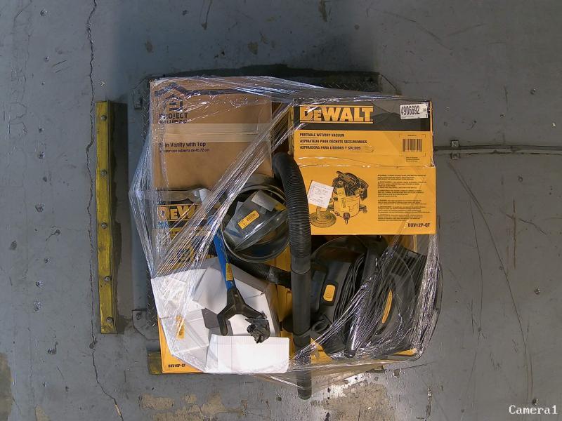 DEWALT Stealthsonic Quiet 16gal Corded Wet/Dry Shop Vacuum, Allen+Roth 30inH Plastic Tiered Out Fountain - MSRP $2,022