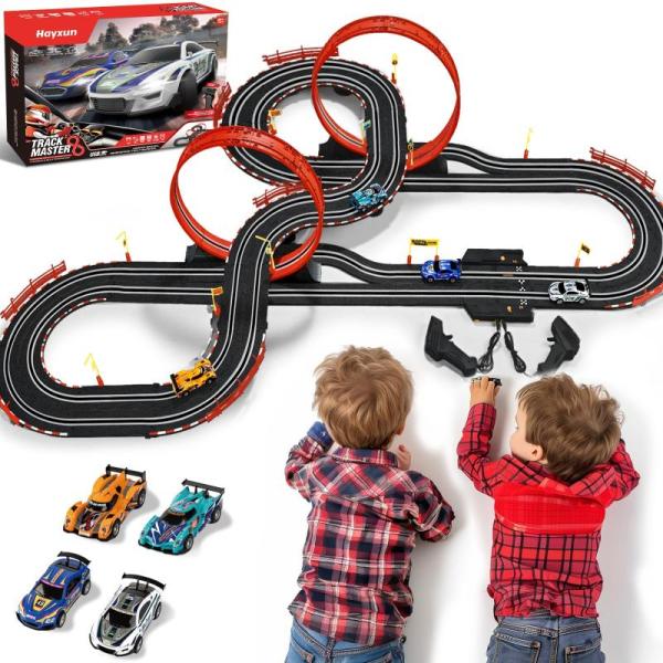 Toys - 30 FT Slot Car Race Tracks Set, Dancing Singing Plush Animals with Music Light, Fidget Toys - MSRP $9,566