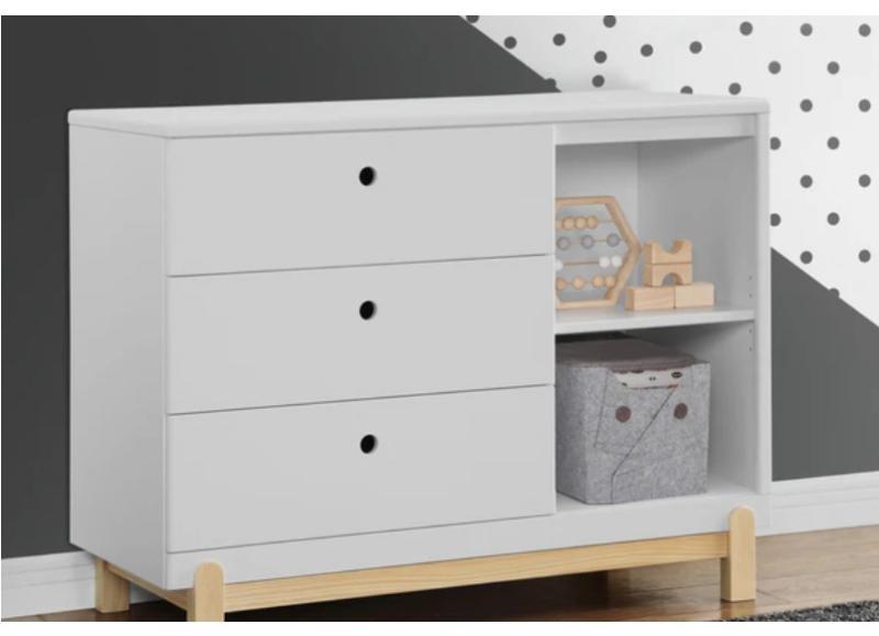 Housewares - Poppy 3-Drawer Dresser w/Cubbies, Greyden Vanity, Holm Coffee Table, Standard Bookcase - MSRP $2,644