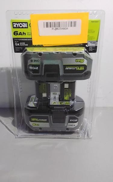 RYOBI ONE+ HP 18V HIGH PERFORMANCE Lithium-Ion 6Ah Battery, 2pk - MSRP $133