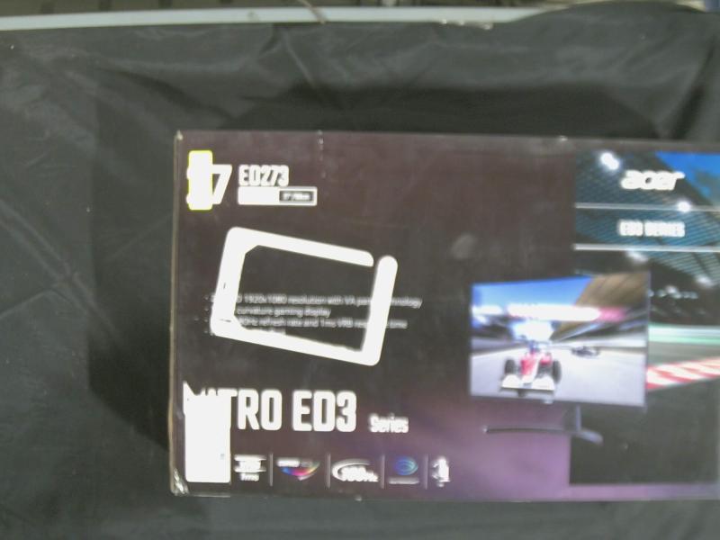 A Grade - Acer Nitro 27" Curved FHD 180 Hz LED Gaming Monitor, Black - MSRP $180