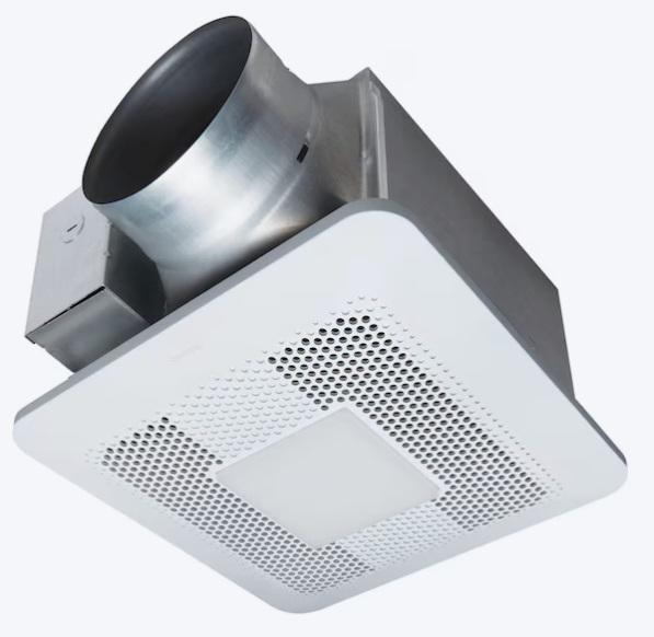 Panasonic WhisperChoice DC 0.3-Sone Bathroom Ventilator Fan, Allen+Roth 5.98in Shower Faucet Bar System - MSRP $2,534