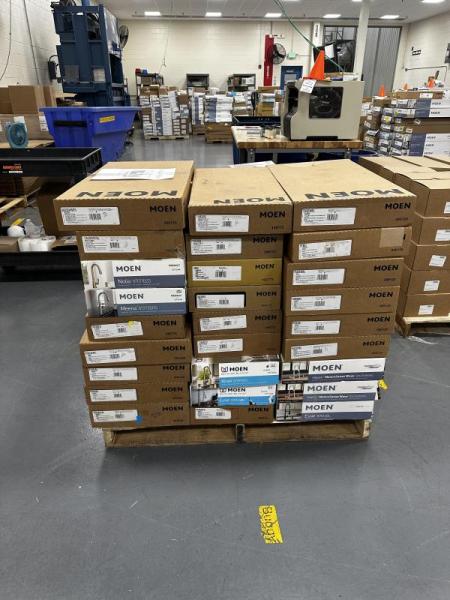 1 Pallet of Kitchen Sink Faucets by Moen, Variety of Styles - MSRP $26,467