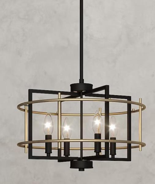 Quoizel Adler 4-Light Matte Black Caged Pendant, LG CordZero Cordless Stick Vacuum Cleaner, Kobalt - MSRP $2,610