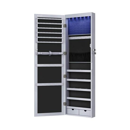 Songmics LED Mirrored Jewelry Cabinet, Feonase Bed Frame, Samsung F6000 40" Smart TV - MSRP $1,866