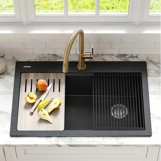 Kraus KGTW2-33MBL Composite Kitchen Sink - MSRP $479