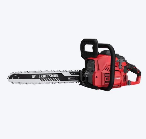 CRAFTSMAN S1800 42cc 2cycle 18in Gas Chainsaw, Utilitech 1/3HP 115V 30gal Thermoplastic Sub. Sump Pump - MSRP $2,581