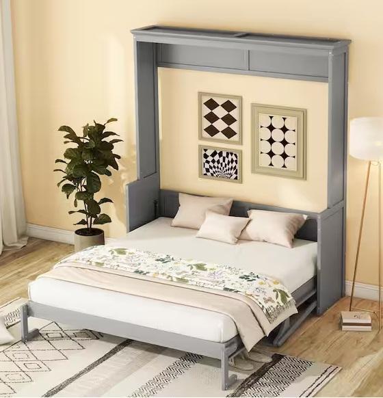 Seasonal- Harper & Bright Designs Queen Murphy Bed, FUFU&GAGA, Tvilum, PURPLE LEAF, DuraVent, SVOPES -Est Retail $2,127