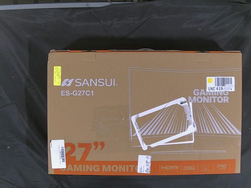 A Grade - SANSUI 27 Inch Curved Gaming Monitor 200Hz 1ms with Speakers - MSRP $147