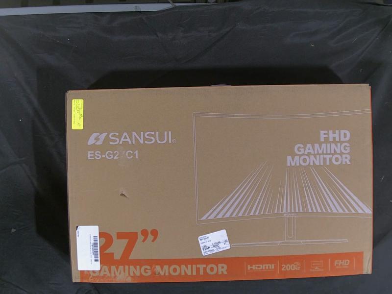 A Grade - SANSUI 27 Inch Curved Gaming Monitor 200Hz 1ms with Speakers - MSRP $147