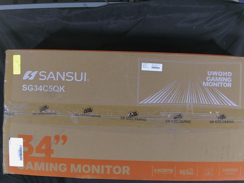 A Grade - Sansui 34" Curved Gaming Monitor - MSRP $199