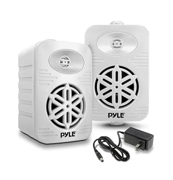 PyleUsa Bluetooth In/Outdoor Speakers Pair, VASAGLE Storage Cabinet, Sweetcrispy Compact Armless Treadmill -MSRP $1,668