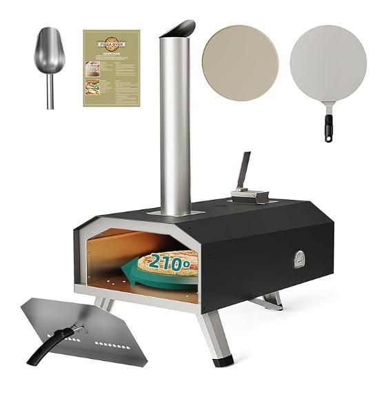 YITAHOME 12" Wood Pellet Outdoor Pizza Oven, GIA Home Furniture Modern Thread Design Wood Coffee Table - MSRP $1,386