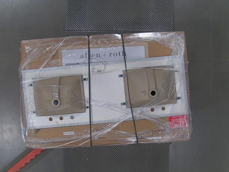 Two Allen+Roth Roveland 60in White Undermount Double Sink Bathroom Vanities - MSRP $2,998