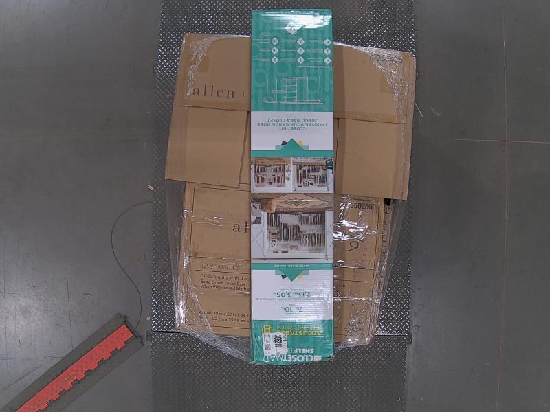 Allen+Roth Roveland 36" Royal Navy Undermount Single Sink Bathroom Vanity, Lancashire 30" Bathroom Vanity - MSRP $2,975