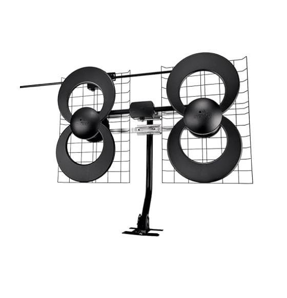 Antennas Direct ClearStream 4V Indoor Outdoor TV Antenna, happimess SSL1002A Addie 17.72" Storage Ottoman - MSRP $1,808