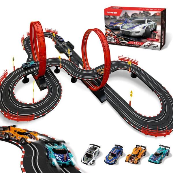 Toy - Covsen Slot Car Racetrack Sets, DINOSAUR PILLOW 200 PCS Building Blocks, ESPETS Red Monkey Bars - MSRP $9,644