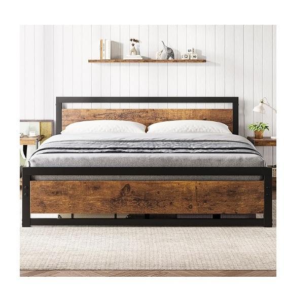 GarveeHome King Platform Bed Frame, VASAGLE Laundry Hamper, Zinus Leonardo Metal Queen Platform Bed Frames -MSRP $1,135