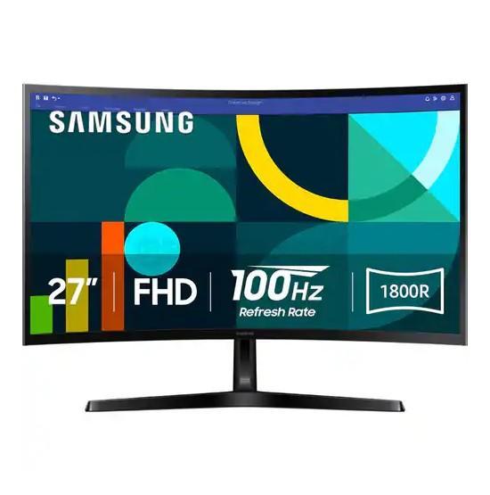 A Grade - Samsung 27" Essential S3 Series FHD 1800R Curved Computer Monitor - MSRP $179