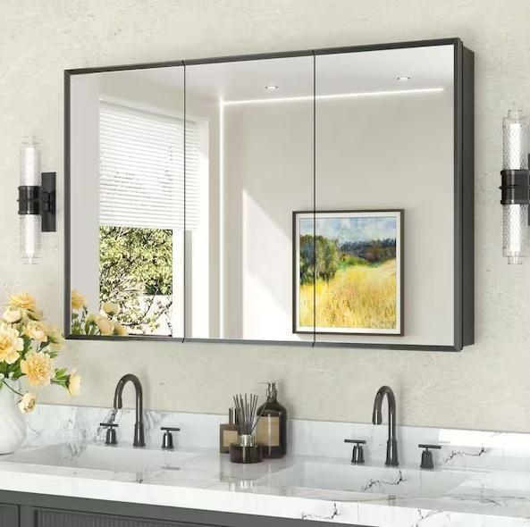 Plumbing - KeonJinn Medicine Cabinet w/Mirror, Glacier Bay, SKYSHALO, Hampton Bay, Rheem - Est Retail $1,929