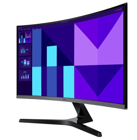 Salvage - Samsung 27" S39GD Curved FHD 100Hz Monitor with Built-in Speakers - Black  - MSRP $199