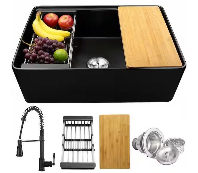 Plumbing - AKDY Workstation Kitchen Sink, Kichae, HDC, WallBeyond, WELLFOR, eModernDecor, GLSLAND - Est Retail $2,675
