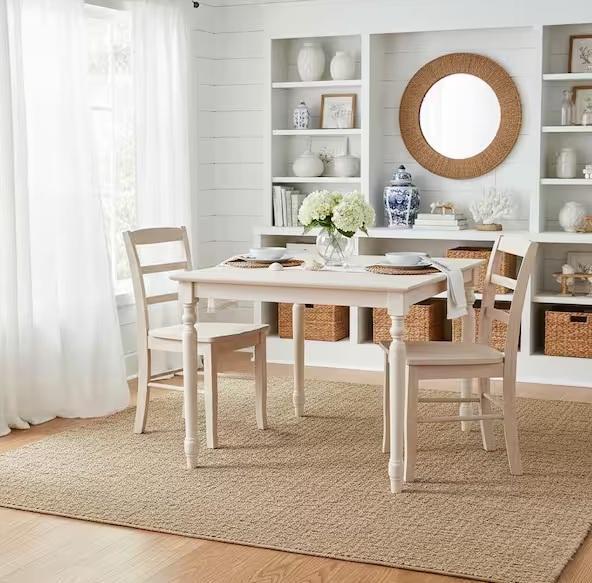 Home Decor- International Concepts Unfinished Dining Tables & MODWAY Gear Natural Dining Side Chairs -Est Retail $1,518