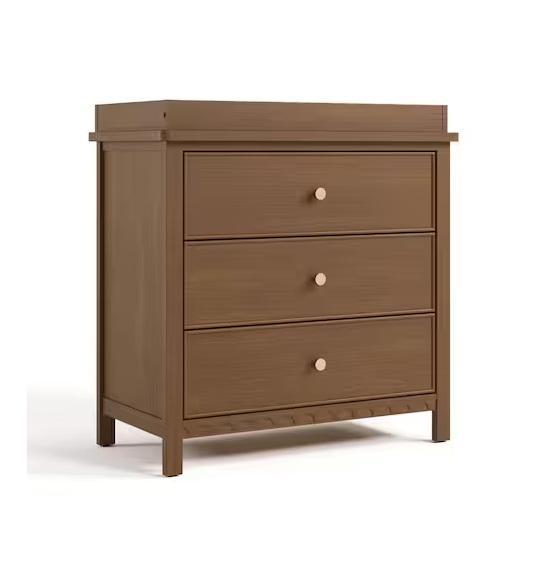 Home Decor- Graco Sasha Hazelnut 3-Drawer 35.47inW Dresser w/ Changing Topper, Nathan James, SAUDER - Est Retail $1,380