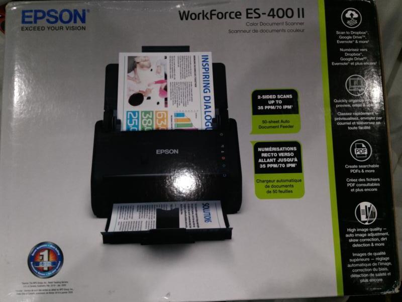 Epson WorkForce ES-400 II Duplex Desktop Document Scanner  - MSRP $360