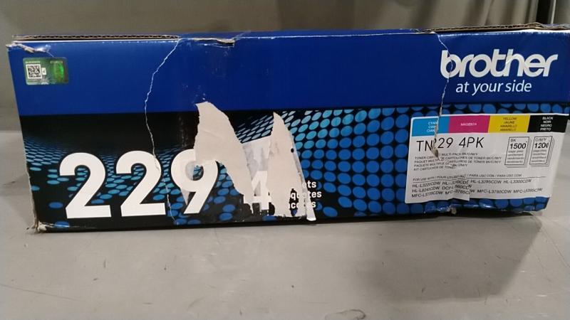 Brother TN229 4-Pack Standard-Yield Toner Cartridges - Black/Cyan/Magenta/Yellow - MSRP $289