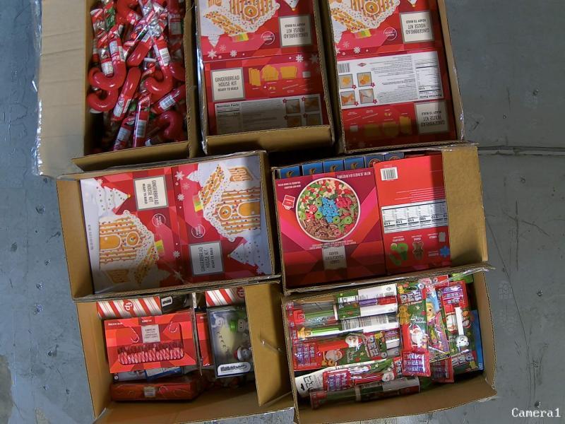 Grocery - Lindt Milk Chocolate Truffles, Pagasa Gingerbread Village Kit, Cadbury Mini Snowballs - MSRP $10,029