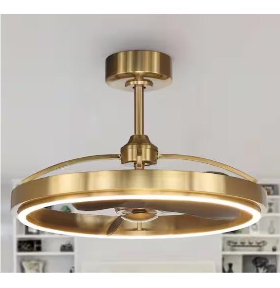 Lighting & Electrical - matrix decor Downrod Mount Caged Ceiling Fan, KICHLER, Pacific Core, WDETR - Est Retail $2,117