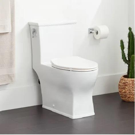Signature Hardware SHCR241SWH Elongated Chair Height Toilet - MSRP $614