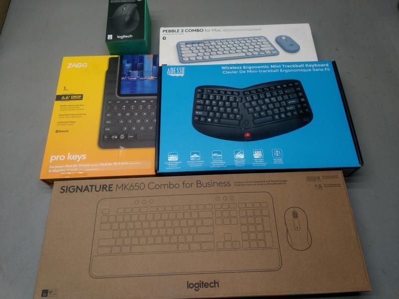 Electronics - Jabra Biz Headset, Logitech Rugged Combo iPad Keyboard Folio, Logitech Wave Keys Keyboard - MSRP $1,608