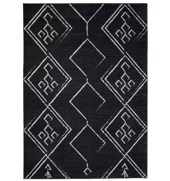 Flooring & Rugs - PLAYA RUG Aspen Black Creme 8x10ft Area Rug, MSI, Corso Italia, Daltile - Est Retail $1,496